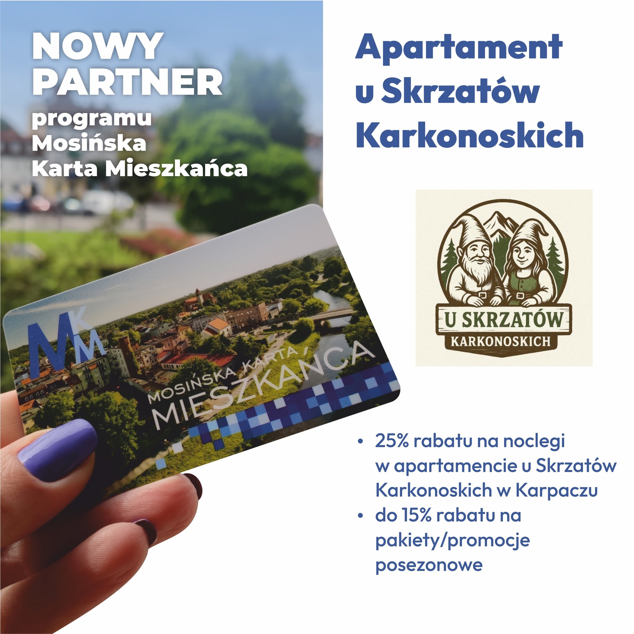 aktualność: Kolejnym partnerem Mosińskiej Karty Mieszkańca jest Apartament u Skrzatów Karkonoskich 